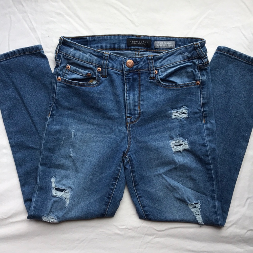 Aeropostale high waisted cropped jegging size 4
